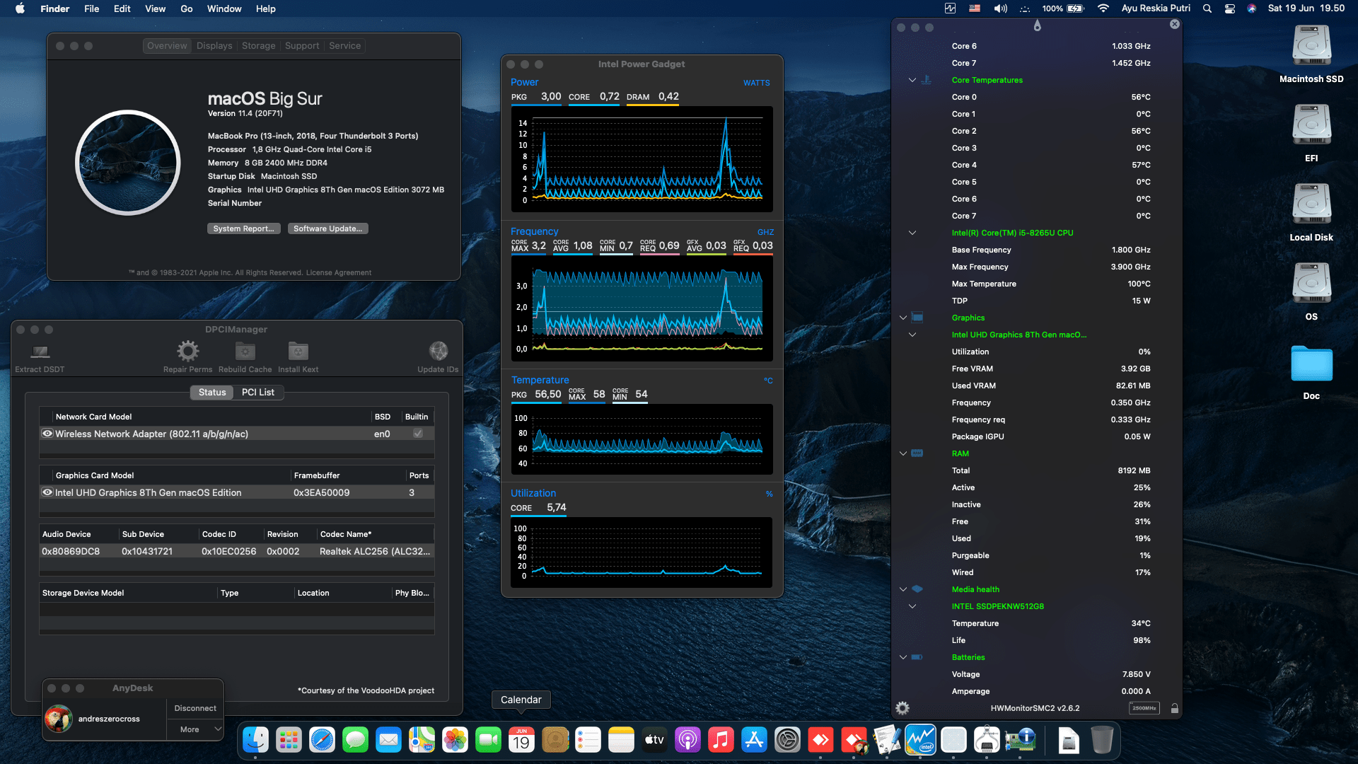 Success Hackintosh macOS Big Sur 10.4 Build 20F71 at Asus VivoBook X412FL